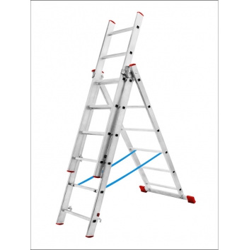 Лестница-стремянка алюминиевая трёхсекционная «Луч»